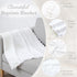100% 39.4 39.4 Baptism Knit Baby Blanket with Minky Dot Lining, Cotton Christening Blanket x in, Embroidered Cross