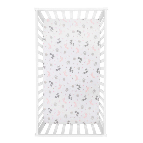 Sammy 2-Pack Set, 28 52 & Lou Girl Forest Microfiber Fitted Crib Sheet Fits Standard Crib Mattress in x in; Fully