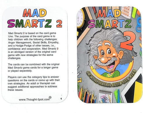 Thought-Spot: MAD SMARTZ 2 Card Game for Interpersonal Skills, Anger Control, Empathy, Social Skills; Fun for Kids &