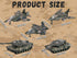 5 Pack Set, Playset 3+ Crelloci Die Cast Fighter Jet Tank Toy, Pull Back Army Toys Vehicle Camouflage Bomber Airplane