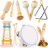 MGparty Baby Musical Instruments, Montessori Wooden Musical Toys for Toddlers 13, Xylophone Tambourine