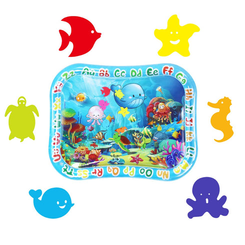 Extra Big Infant Water Mat, Large Water Play Mat, Seas and Oceans Tummy Baby Toys with BB Call, Fun Early Development
