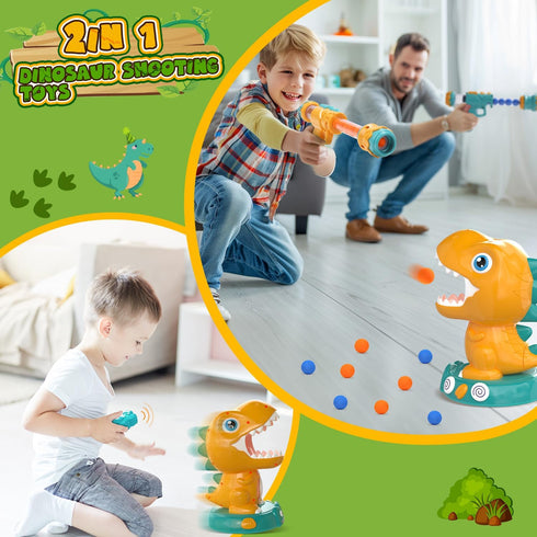 3-5 5-7 8-12, 3 4 5 6 7 EagleStone Remote Control Dinosaur Shooting Toys for Kids Electronic Dino Shooting Target Game