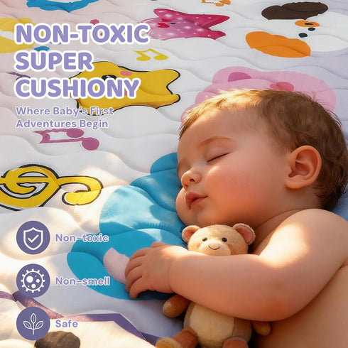71'' 59'' RONGFA Baby Play Mat for Floor, x Thicken Foam Soft Padded Playmat for Baby, Playpen Mat for Toddlers Infant