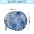 Pacifier Holder with Clip Pacifier Case for Diaper Bag Round Baby Pacifier Pouch Box Bag Portable Blue Romantic Golden