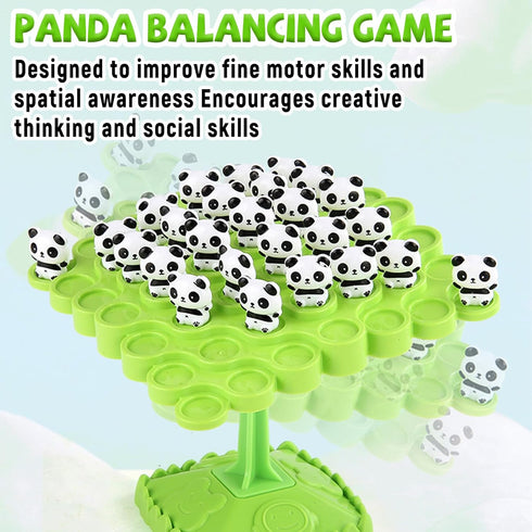 kykake Panda Balance Game Toys,Balance Game Tree Two-Player Parent-Child Interactive Family Tabletop Puzzle Montessori