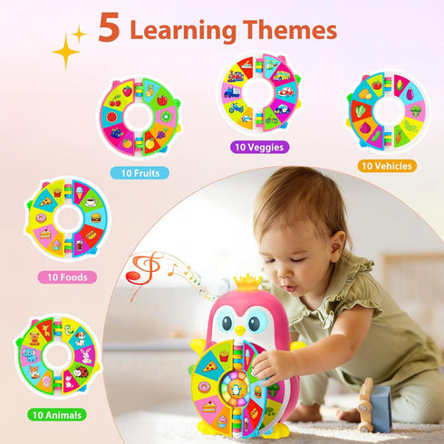 1 1-3, 1 2 12-18 Toys for Year Old Girl, Musical Penguin Learning Toy for Toddlers Interactive Educational Toy