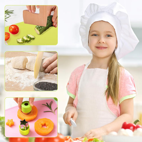 23 Set Sets, Set Pcs Kids Knife for Real Cooking, Montessori Kitchen Toys for Toddlers Kids Cooking Toddler Knife