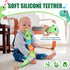 TLQSM 0-6 Tummy 3-12 Baby Sensory Green Dinosaur Plush Musical Rattle Toy with Rustling Sounds for Infant Months, Time