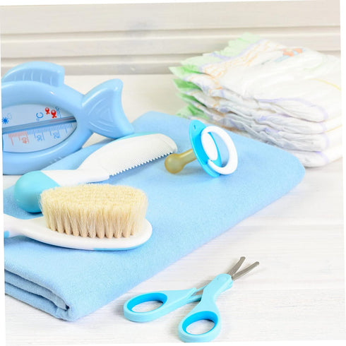 Set Baby Shampoo Brush Hair Accessories for Newborns Toddlers Gentle Wool Bristles