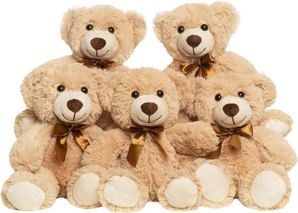 Teddy Bears Bulk 5 Packs Plush Stuffed Animals Gift for Kid Girlfriend, 13.5 Inches for Christmas Valentine’s Day