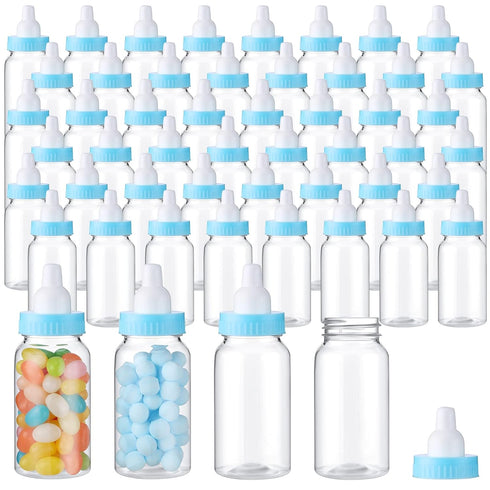 48 Pcs 4.5 Inch Baby Bottle Shower Favor Mini Plastic Candy Bottle