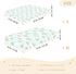 miaozhen 1 Pack 52x28 Cotton Crib Sheets for Baby Boys Girls Soft Breathable Cute Cartoon Beach Owl Aqua Toddler Bed