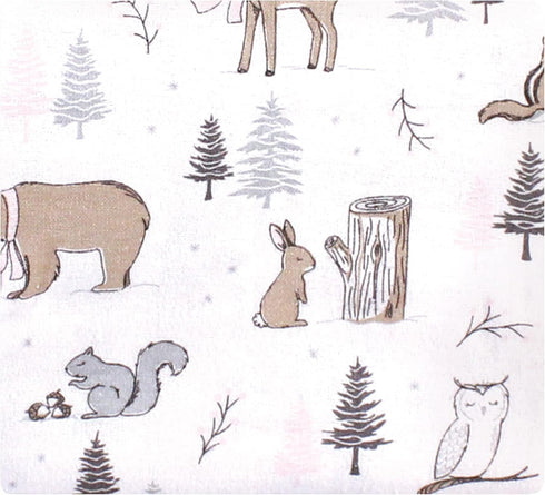 Hudson Baby Unisex Cotton Flannel Receiving Blankets Bundle, Winter Forest, One Size