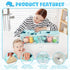 Elbow Set,1.5" Baby Bath Kneeler and Rest Pad Thick Baby Bath Kneeler Pads with Toys Organizer, Pads to Support The