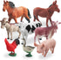 8 Pcs Big Animal Figurines Toys, Realistic Plastic Farm Animals Playset for Educational Preschool Learning