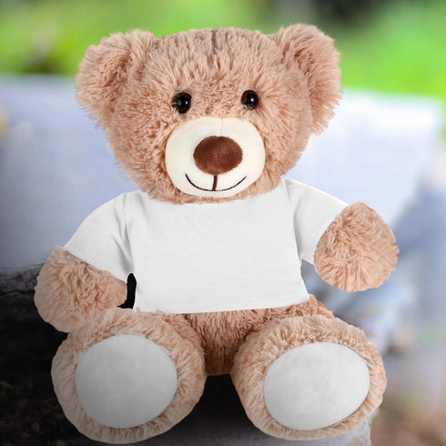 Bear Tee Shirt for 14-18 Inch Bear Clothes, Basic Stuffed Animal Shirt in White