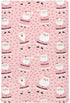 Mazeann Christmas Pink Santa Crib Sheets Soft Breathable Fitted Baby Crib Sheets Mattress