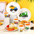 Yiyiring 4 Sets Set Construction Truck Plates with Cups for Kids Toddlers Fun Construction Truck Eating Utensils Drop