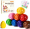 8 Colors Egg Crayons for Toddlers 1-3, Jumbo Easy-Grip Crayons with Anti-Roll
