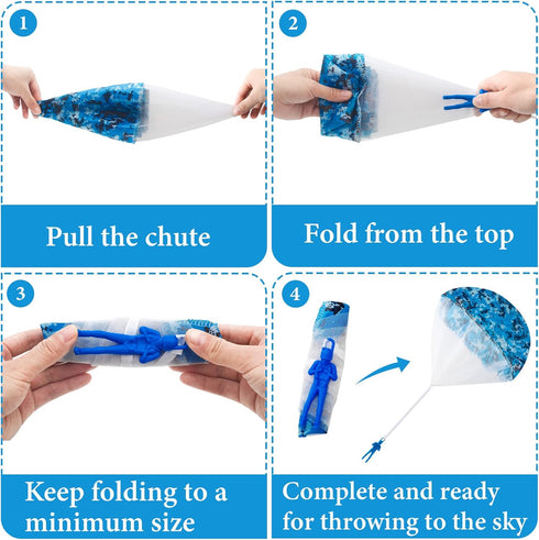 Army Parachute Toys for Kids, Tangle Free Flying Toys for Ages 4-8, Boys Party Favors