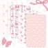 4 Pack Set 52'' 28" Peryiter Crib Sheets for Baby Pink Bow Soft Baby Bed Sheet x Nursery Crib Sheets for Standard Bed