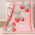 3-Piece Set The Peanutshell Strawberry Sweet Baby Girl Crib Bedding Pink Nursery Bedding, Crib Comforter & Decor