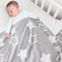 Baby Blanket for Toddlers, Reversible Star Jacquard Ultra Soft Shaggy Fleece Swaddle