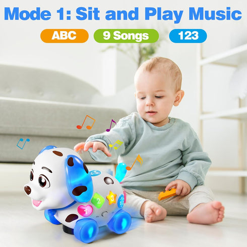 6-12-18 1 1 6 7 8 9 10 HumorPlay Musical Puppy Baby Toy Month, Crawling & Walking Toys for Year Old Boy Girl Gifts