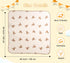 HomeyHues 40 40 Baby Blanket Double Layer Cotton x Soft Receiving Blanket with Pattern Machine Washable Brown Bear