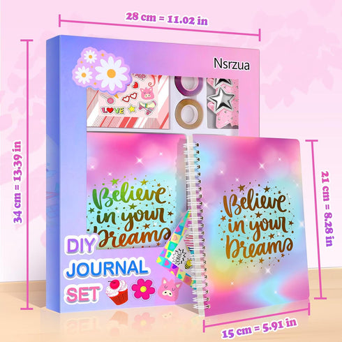 8-14 Nsrzua DIY Journal Kit for Girls,Toys for Ages and Birthday Gifts for Girls.
