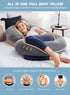 INSEN C Shaped Pregnancy Pillow for Ultimate Comfort (Gray)