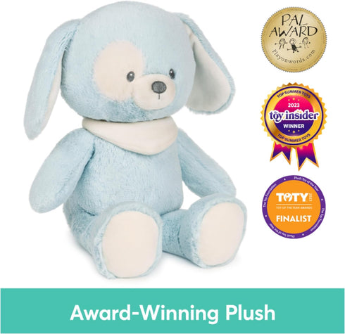 GUND Baby Sustainable Puppy Plush, Stuffed Animal Made from Recycled Materials, Gift for Babies and Newborns, Blue/Cream, 13”