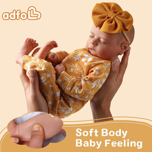 20 inch 3+ ADFO Lifelike Reborn Baby Dolls, Realistic Newborn Real Life Baby Girl Dolls Soft Full Body Vinyl Girl Baby