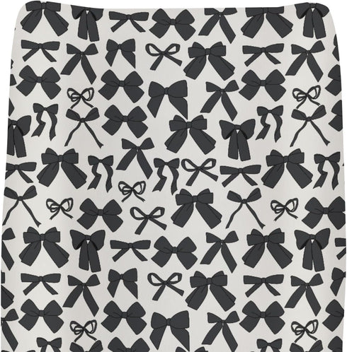 ZoUbqchY Black Bows Girls Changing Pad Covers for Baby Girl Boy Valentine Bows