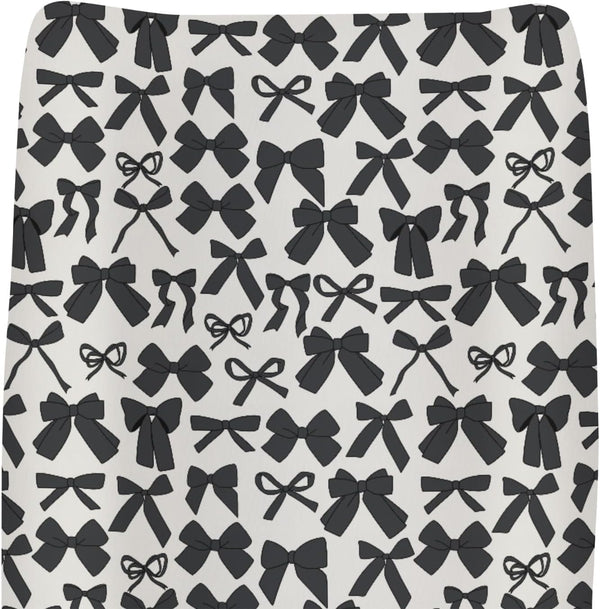 ZoUbqchY Black Bows Girls Changing Pad Covers for Baby Girl Boy Valentine Bows