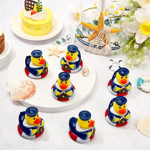 2 Inch Pool(24 Jerify Cruise Ships Rubber Ducks Nautical Sailing Rubber Cruise Ship Ducks Bulk for Party Gift Bath