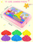 6 11lbs, AtMini Play Sand with Colored Sands of Including a Sand Tray with Lid - Sensory Toy Kits and Sand Art Kits