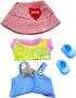 Hebove 17cm Set 17cm Cute Doll Clothes Suitable for Labubu, Luxury Chic Handmade Dolls Outfit Hat Shoes, Dress up