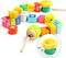 TOP BRIGHT Wooden Lacing Beads for Toddlers, Kids Fine Motor Skills Montessori Toys for 2 Year Old Birthday Gifts