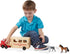 Melissa & Doug Horse Carrier Wooden Vehicle Play Set with 2 Flocked Horses and Pull-Down Ramp