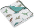 LollyBanks Muslin Baby Quilt, 6-Layer 100% Cotton Baby Blanket for Boys, Soft