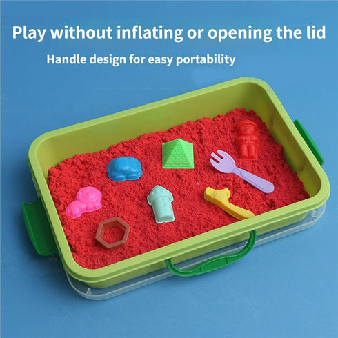 KAHDGSS Set Stackable Sand Tray with Lid Portable Sensory Bin for Art Storage Portable Sandbox Toy Organizers for Toy