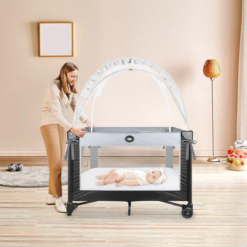 Generic Crib Tent to Keep Baby from Climbing Out - Crib Net to Keep Baby in - Mesh Crib Climbing Prevention, Pop Up