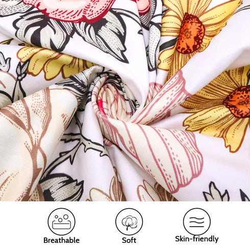 Set Baby Crib Include Crib Sheet, HNHUAMING Daisy Floral Baby Receiving Blanket, Nursing Pillow Cover for Boys Girls