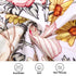 Set Baby Crib Include Crib Sheet, HNHUAMING Daisy Floral Baby Receiving Blanket, Nursing Pillow Cover for Boys Girls