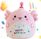Adorable Axolotl Plush Stuffed Animals, Soft 8 Inch Birthday Gift, Axolotl Plushies Pillow Decor for Kids Boys Girls
