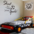 3D Soccer Wall Decal Stickers - Football Room Decor for Kid Boy Bedroom Art Decoration, Shoot for Your Goals