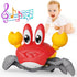 FunMission Tummy 3-6 3 7 8 9 Crawling Crab Baby Toy, Infant Time Toys for Year olds with Music and LED Light, Sensory