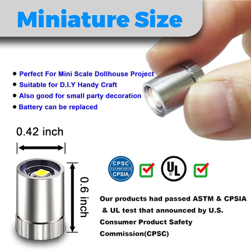36 SUZEYAR Pcs - Miniature Lights for Dollhouse,Miniature LED Lights for Handcraft,Mini Spot Light Battery Operated